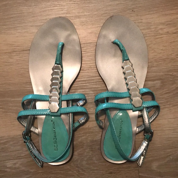 BCBGeneration Allandra turquoise gladiator sandal - Picture 1 of 4